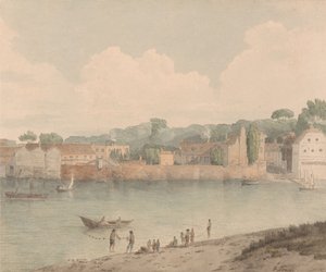 Vauxhall Stufen, von Millbank, 5. Juli 1797 von Francis Towne