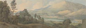 Blick auf den Lake Coniston, Lancashire von Francis Towne