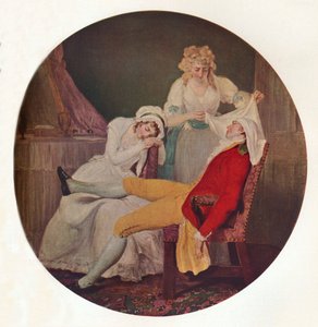 Lady Easys Steinkirk: Eine Szene aus Der furchtlose Ehemann von Colley Cibber, ca. 1790 von Francis Wheatley