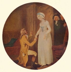 Junger Marlow und Miss Hardcastle: Eine Szene aus She Stoops to Conquer von Oliver Goldsmith Akt V von Francis Wheatley