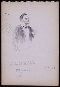Porträt von F.R. Yerbury von Francis Wilfred Lawson