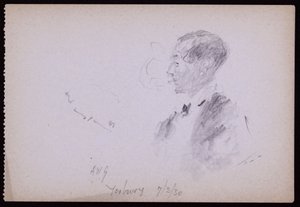 Porträt von FR Yerbury von Francis Wilfred Lawson