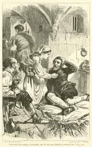 Sie fand ihn so tief schlafend, dass sie Schwierigkeiten hatte, ihn zu wecken von Francis Wilfred Lawson