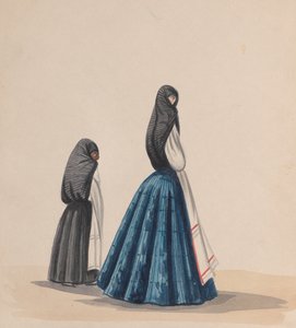 Zwei Frauen im Profil, die Saya tragen von Francisco
