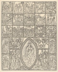Die fünfzehn Geheimnisse und die Jungfrau des Rosenkranzes (moderne Impression) von Francisco Doménech
