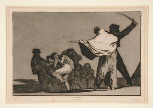 Bekannte Torheit, unnummerierte Platte aus der Serie Los proverbios