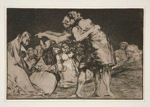 Disparate matrimonial (Ehelicher Unsinn), pl. 7 aus der Serie Los proverbios