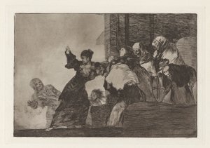 Arme Torheit, auch bekannt als Zwei Köpfe sind besser als einer, aus der Serie Los disparates (Los proverbios) von Francisco de Goya