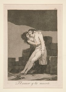 El amor y la muerte, Platte 10 aus der Serie Los caprichos von Francisco de Goya