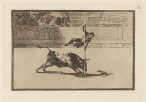 Leichtigkeit und Kühnheit von Juanito Apinani in [der Arena] in Madrid, Platte 20 aus La tauromaquia