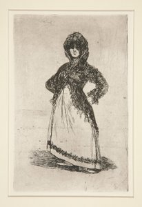 Maja [mit hellem Hintergrund] von Francisco de Goya