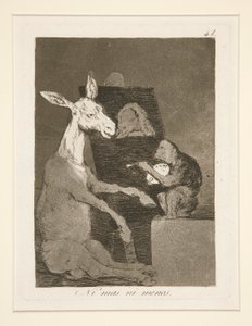 Ni mas ni menos (Weder mehr noch weniger), Tafel 41 aus der Serie Los caprichos von Francisco de Goya