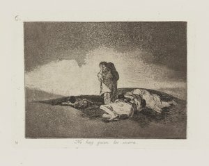 Es gibt niemanden, der ihnen hilft, pl. 60 aus der Serie Los desastres de la guerra von Francisco de Goya
