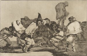 Tafel 14 aus den Disparates: Karnevalsnarrheit