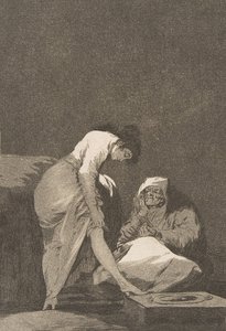 Tafel 17 aus Los Caprichos: Es ist schön gespannt, 1797-98 von Francisco de Goya