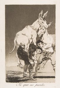 Platte 42 aus Los Caprichos: Du, der du nicht kannst, 1799