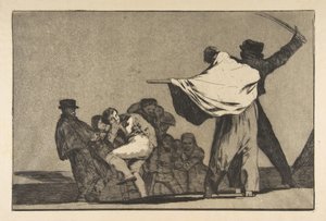 Tafel A aus den Disparates: Wohlbekannte Torheit, ca. 1816-23, veröffentlicht vor 1877 von Francisco de Goya
