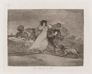 Qu? alboroto es este? (Was ist das für ein Tumult?), Platte 65 aus Los desastres de la guerra (Die Schrecken des Krieges) von Francisco de Goya