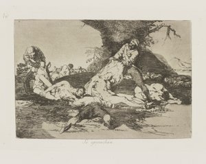 Se aprovechan. (Sie nutzen sie aus.), pl. 16 aus der Serie Los desastres de la guerra (Die Schrecken des Krieges)