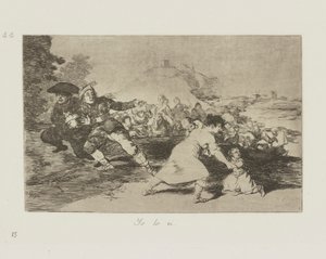 Yo lo vi. (Ich sah es.), pl. 44 aus der Serie Los desastres de la guerra (Die Schrecken des Krieges) von Francisco de Goya