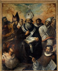 Der heilige Basilius diktiert seine Lehre von Francisco Herrera