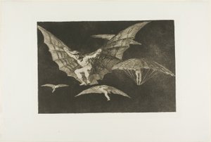 Eine Art zu fliegen, aus Disparates, veröffentlicht als Platte 13 in Los Proverbios (Sprichwörter) von Francisco Jose de Goya y Lucientes