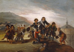 Jungen spielen Soldaten