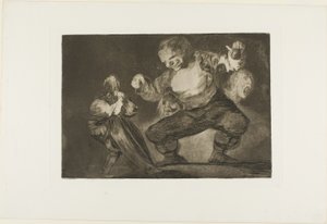 Tanzender Riese, aus Disparates, veröffentlicht als Platte 4 in Los Proverbios von Francisco Jose de Goya y Lucientes