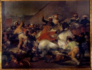 Der 2. Mai oder „Der Angriff der Mamelucken“: Aufstand gegen Joseph Bonaparte (Bruder von Napoleon I.) in Madrid am 2. Mai 1808 von Francisco de Goya