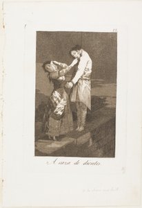 Auf der Jagd nach Zähnen, Platte zwölf aus Los Caprichos von Francisco Jose de Goya y Lucientes