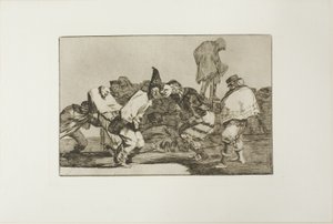 Freue dich, Karneval, denn morgen wirst du Asche sein, Platte 14 aus Los Proverbios von Francisco Jose de Goya y Lucientes
