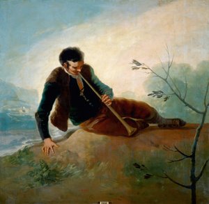 Hirte spielt eine Pfeife von Francisco de Goya