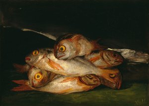 Stillleben mit Goldbrasse von Francisco de Goya