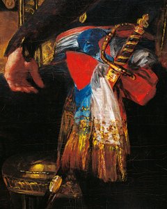 Schwert und Schärpe, Detail (Porträt von Ferdinand Guillemardet, Frankreichs Botschafter in Spanien von 1798 bis 1800, von Francisco de Goya)
