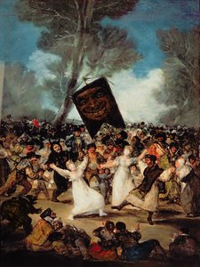 Das Begräbnis der Sardine (Fronleichnamsfest am Aschermittwoch) um 1812-19 von Francisco de Goya