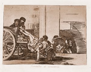 Die Schrecken des Krieges: Leichenwagen zum Friedhof von Francisco de Goya
