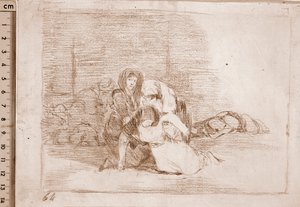 Die Schrecken des Krieges: Sie kommen nicht rechtzeitig an von Francisco de Goya
