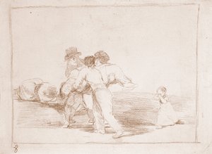 Die Katastrophen des Krieges: Unglückliche Mutter (Vorzeichnung)