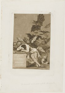 Der Schlaf der Vernunft gebiert Ungeheuer, Platte 43 aus Los Caprichos von Francisco Jose de Goya y Lucientes