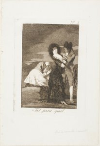 Zwei von einer Art, Platte fünf aus Los Caprichos von Francisco Jose de Goya y Lucientes