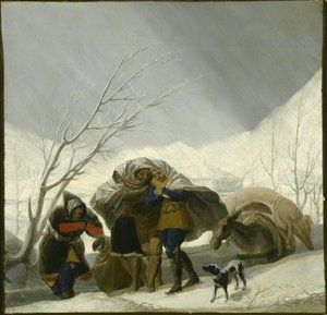 Winterszene, ca. 1786 von Francisco de Goya