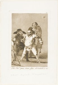 Verstehst du? ... nun, wie ich sage... eh! Pass auf! sonst..., Tafel 76 aus Los Caprichos