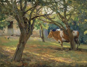 Der Garten des Herrn Juan – 1930/36 – 70,5x90 cm von Francisco Llorens Diaz