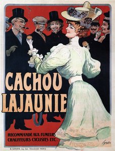 Cachou Lajaunie. Empfohlen für Raucher, Chauffeure, Radfahrer usw., ca. 1890 von Francisco Tamagno