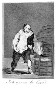 Und sein Haus brennt, 1799 von Francisco de Goya
