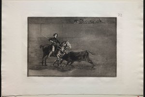 Stierkämpfe: Der männliche Mut des berühmten Pajuelera im (Ring) in Saragossa