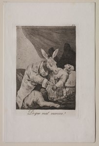 Caprichos: An welcher Krankheit wird er sterben, ca. 1798