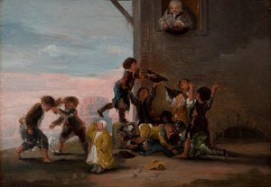 Kinder kämpfen um Kastanien, 1786 von Francisco de Goya