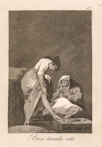 Er sitzt! von Francisco de Goya