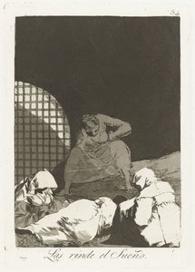 Door slaap overvallen von Francisco de Goya